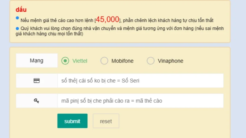 Lưu ý khi tiến hành nạp tiền tại 68WIN